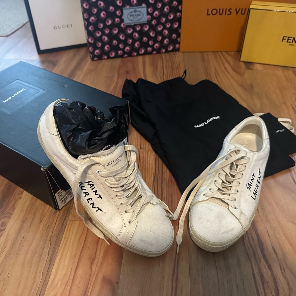 Saint Laurent white sneakers